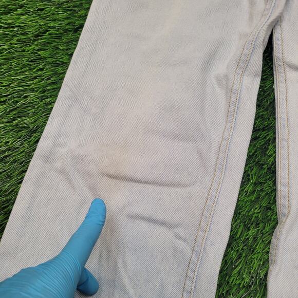 VTG 90s Lee Jeans Mens 34x28 Straight Leg Mid Rise Zipper Pockets Relaxed Fit - Picture 3 of 11